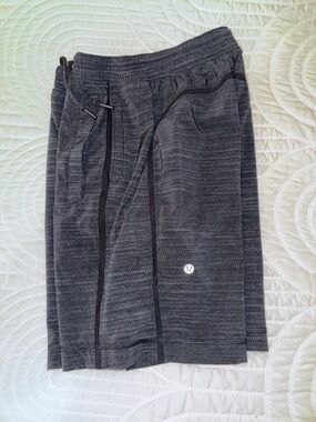 Men's Dark Charcoal Athletic Drawstring Shorts